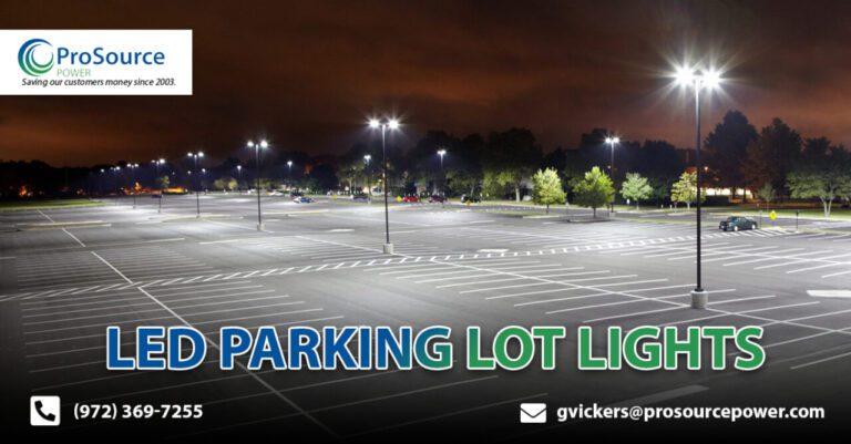 LED Lights In A parking Lot With A Parked Cars