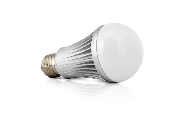 A White Color Bulb With A White Background