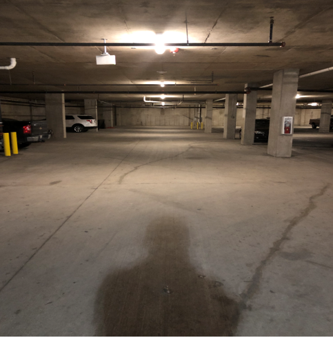 ProSource Power - Before – 4/64 watt Fluorescent Tubes Parking Garage