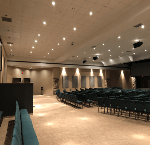 ProSource Power - Before – 88/250 watt MH in Auditorium