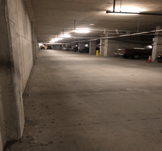 ProSource Power - Before – 6/64 watt Fluorescent Tubes Parking Garage