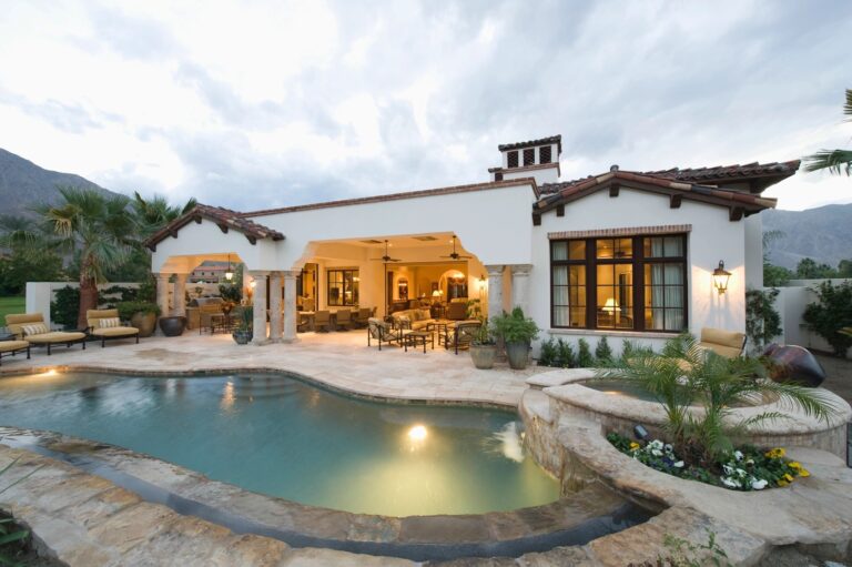 A beautiful house along with a pool